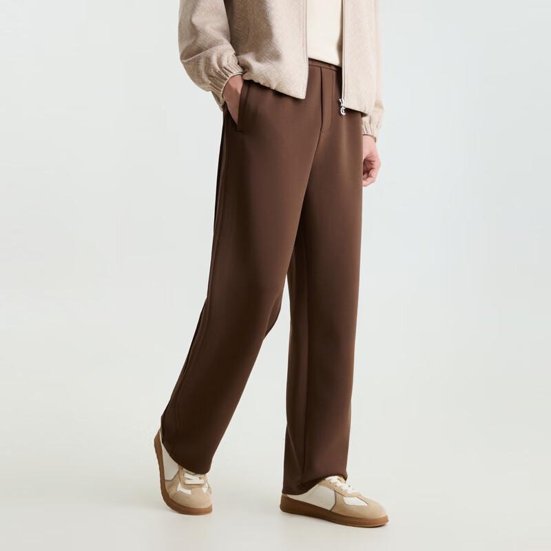 Cabbeen Heavyweight Air-Layer Knitted Casual Pants