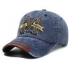 Retro Letter M Embroidered Baseball Cap Washed Cotton Distressed Baseball Hats Adjustable Hip Hop Dad Hat For Man Women Unisex