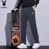Men's Corduroy Fleece-Lined Straight-Leg Casual Pants