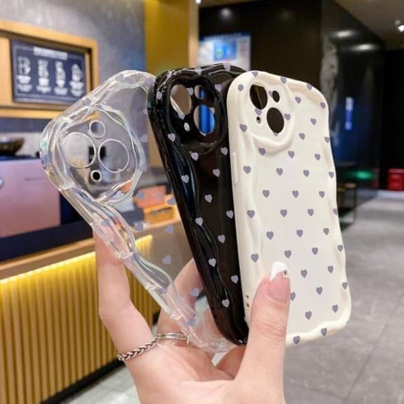 Full Screen Purple Love Applies To Iphone16 Mobile Phone Case Apple 15 New 14pro Japan and South Korea 13/12 Explosion 11