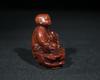 Chinese Antique Vintage Boxwood Carving Little Monk Statue Home Decor Collection