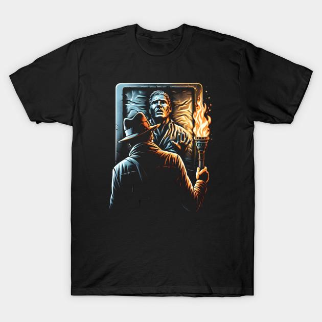 

Men Black Print T-shirt Archaeologist Discovers Galactic Smuggler In Frozen In Carbonite - Funny No-Cut Transfer Paper Print Cotton Tshirt 2XL чорний