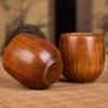 Holzbecher Japanischer Stil Vintage Teetasse Handgefertigt Naturholz Kaffee Espressotassen Sauerdattelbecher für Küchengeschirr