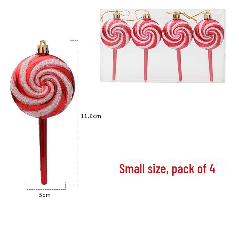Red and White Spiral Candy Cane Christmas Tree Decorations