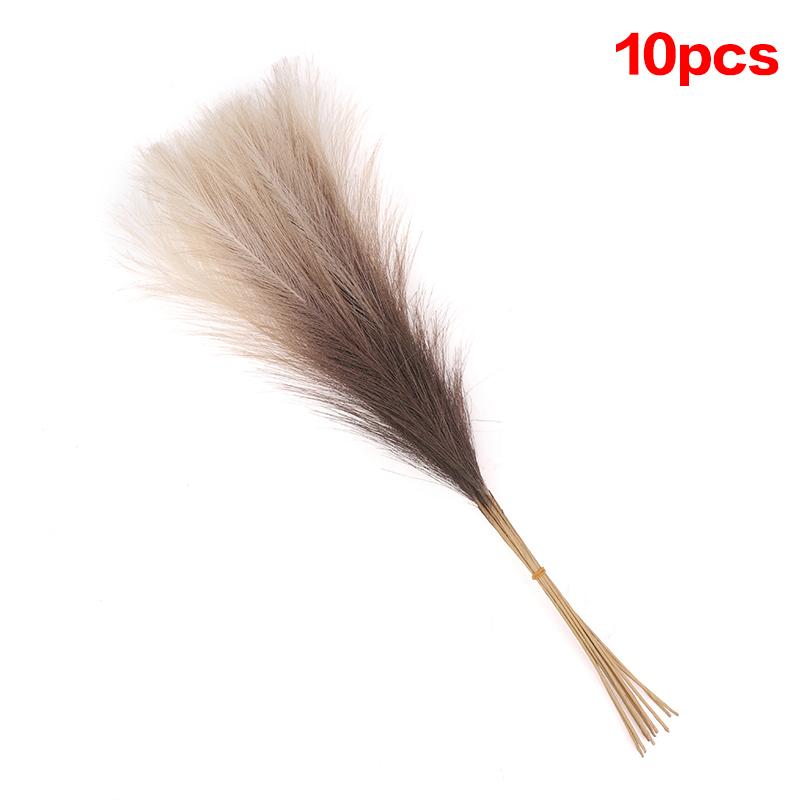 10 Units/Lot 55cm Cute Decoration Fake Flower Reed Plant Simulated Artificial Christmas Wedding Party Fluffy Reed Grass