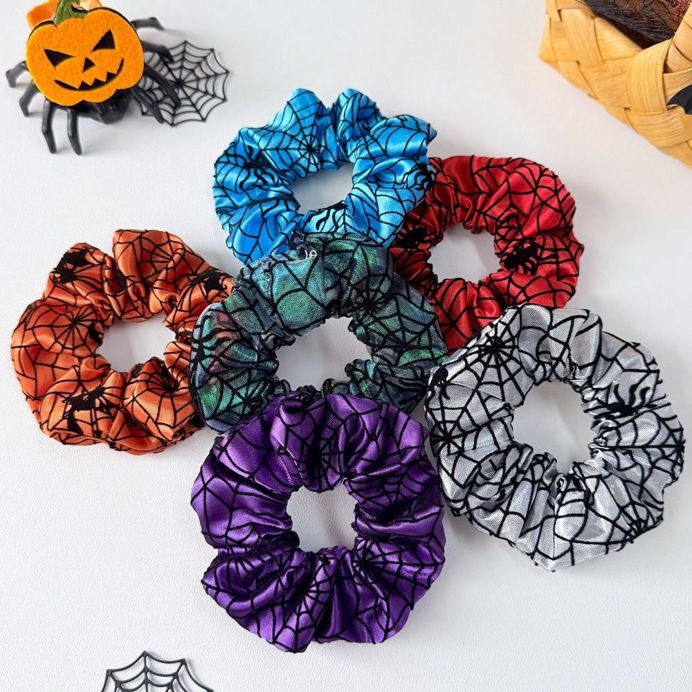 Gothic Pumpkin Hair Clip Bat Halloween Scrunchie Fashion Spider Web Hair Bow Masquerades