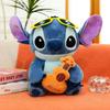 Sakura Pink Stitch Plush Toy with Flowers - Valentine's Day Gift for Girls