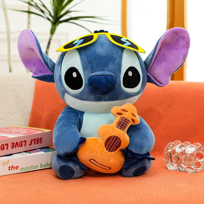 Sakura Pink Stitch Plush Toy with Flowers - Valentine's Day Gift for Girls