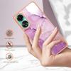For Oppo A78 4G TPU Case with IMD Marble Pattern Electroplated Back Cover