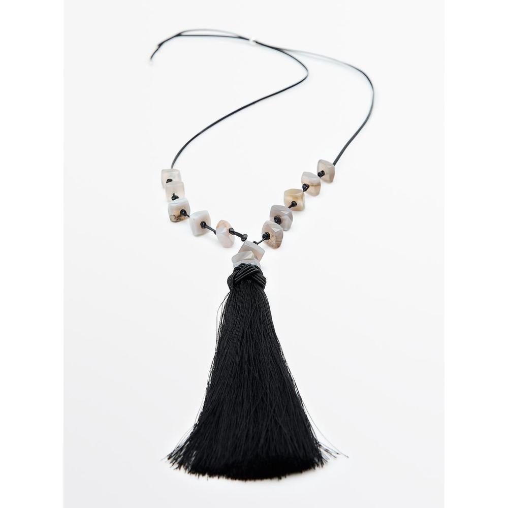 Rhinestone Tassel Necklace 04602608800