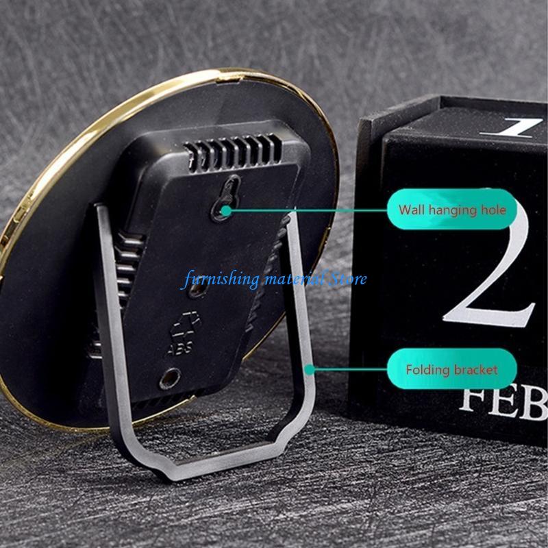 Y5GD Innen-Temperatur-Feuchtigkeits-Detektor Sensor-Messgerät Tisch-Analog-Thermometer Hygrometer Großes Display für Zuhause Büro