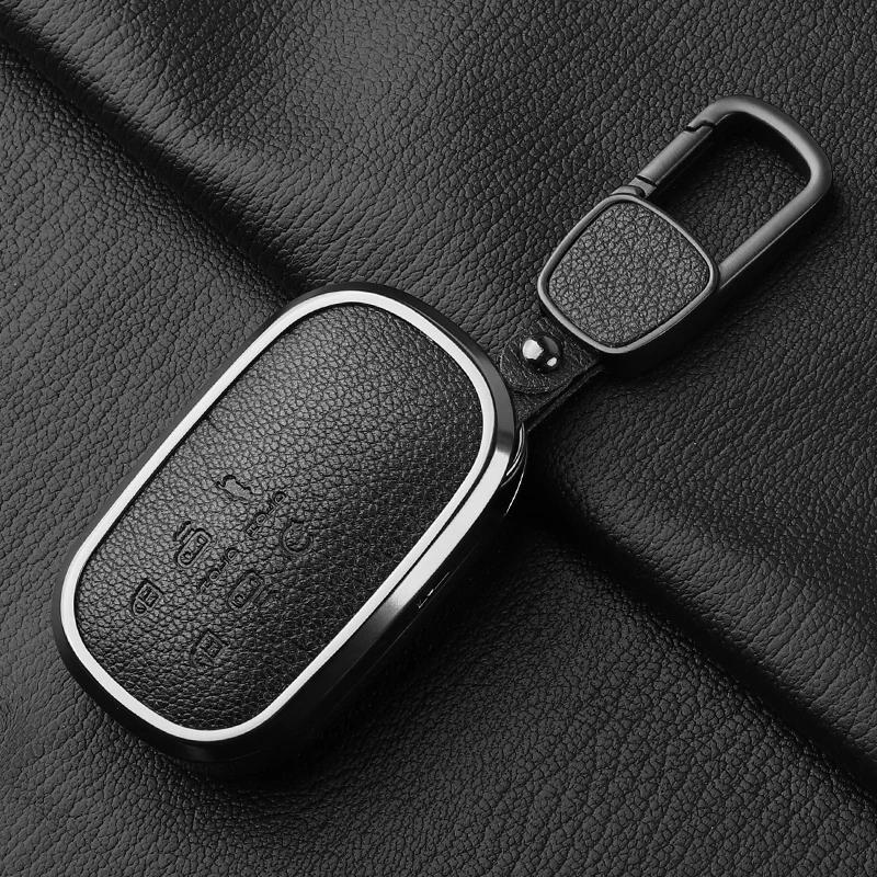 Aluminium Alloy Goatskin 6 Button Car Key Case Cover For Honda Stepwgn Rp6/Rp7/Rp8 Odyssey Freed Elysion Accessories