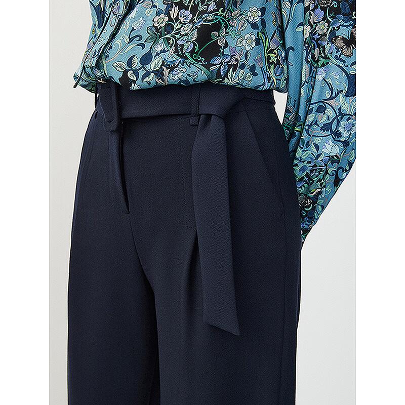 Langzi Women's High-Waist Wide-Leg Suit Trousers