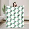 Uma Musume Mihono Bourbon Pretty Derby Anime Girl Cheerleader Flannel Throw Blanket for Kids and Picnics Soft Bedspread
