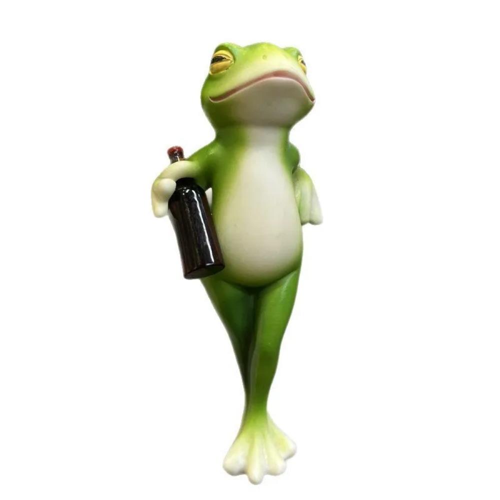 Handmade Creative Small Frog Resin Hanging Flower Pots Unique Ornament for Fish Tank Outdoor Balcony Gardening
