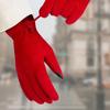Damen Warme Touchscreen-Handschuhe aus Hirschleder