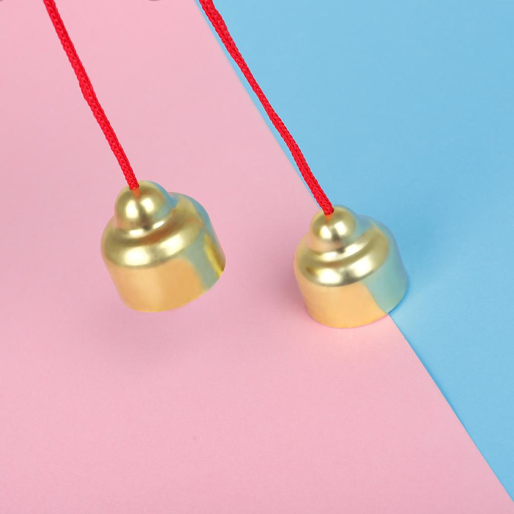 Orff Musical Instruments Copper Jingle Bells High Quality Percussion Instrument for Party Kid Educational Toys Bronze Hand Bell