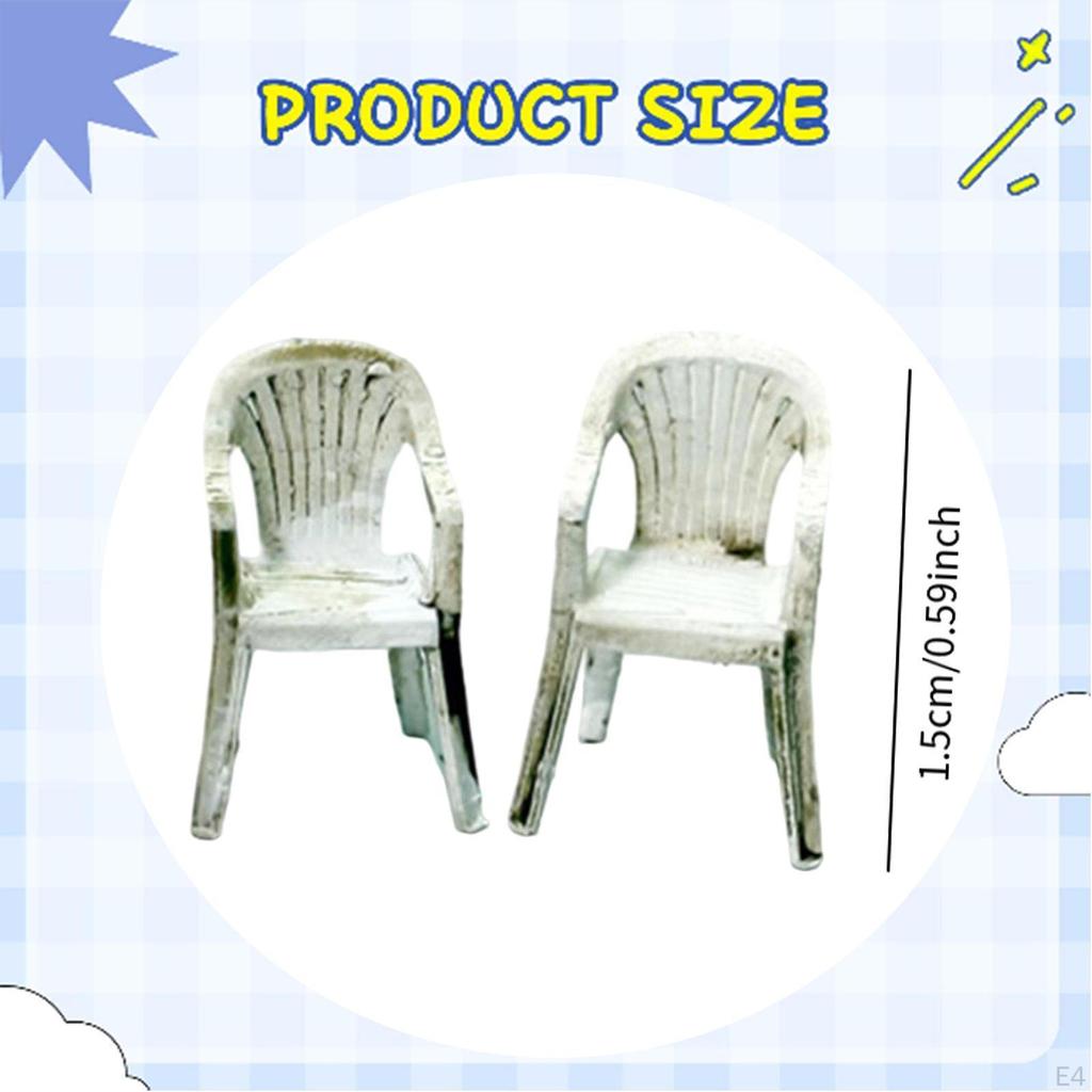 5 Pieces 1/64 Garage Chairs Mini for Model Car Display Scene Accessories Ornaments