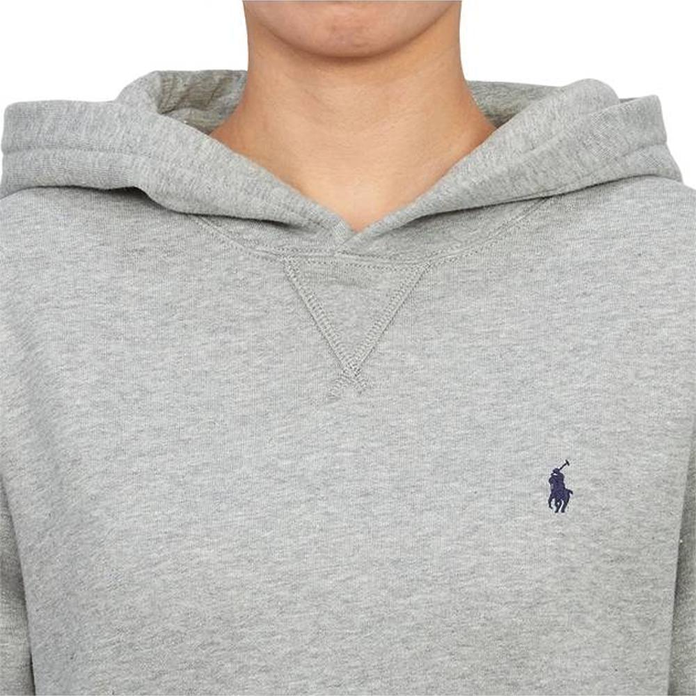 Polo Ralph Lauren Hettegenser Barn Logo Broderi Ensfarget Hettegenser Pullover Barnehettegensere Grå 323749954-017