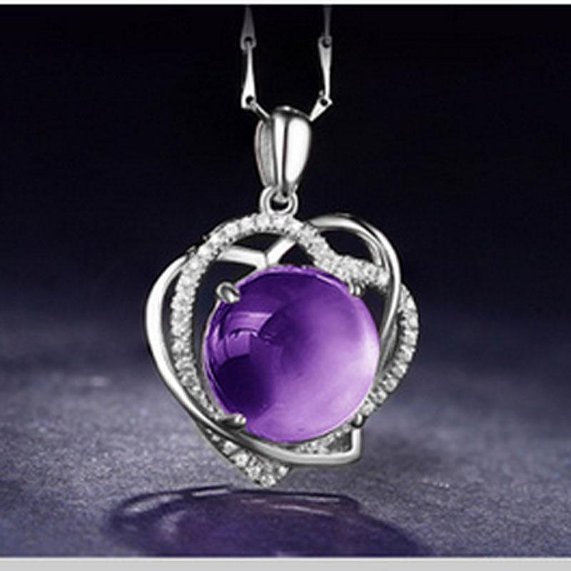 Japanese & Korean Fashion Pink Crystal Women's Clavicle Necklace with Rose Quartz Pendant.