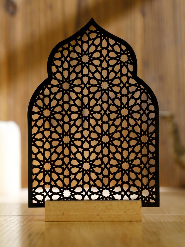 1 ks Ramadánové ozdoby Duté dřevěné ozdoby Eid Mubarak Šťastný Ramadán muslimská výzdoba Ramadán Kareem Sváteční dekorace