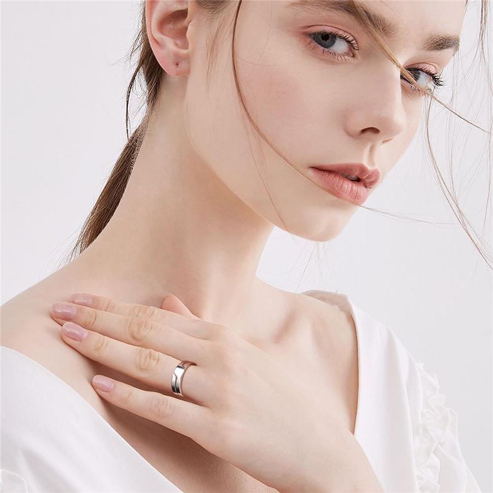 Fashion Simple Stainless Steel Couple Ring for Men Women Casual Finger Rings Jewelry Engagement Anniversary Gift 2025 New