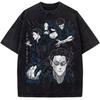 Anime Jujutsu Kaisen Nanami Kento Bedrucktes T-Shirt für Herren und Damen Gewaschenes T-Shirt Hohe Qualität Vintage Baumwoll-T-Shirt Oberteile