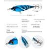 55mm 5.2g Cuttlefish Egi Squid Lure Squid Jig Wood Shrimp Lure Glow Horizontal Shrimp Squid Hook ABS Sea Fishing Hard Bait