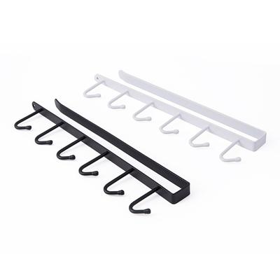 1-5PCS  Non Marking Nail Free Hook Six Row Hook Wardrobe Organize The Shelf