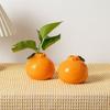 Ceramic Vase, Orange Vase For Home Decor,Decorative Vase Fruit Shape Vase Tabletop Decorative Vase Table Centerpieces Decoration