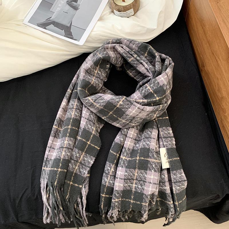 Schal mit roten Quasten im koreanischen Stil: High-End, Warmer Winterschal für Damen