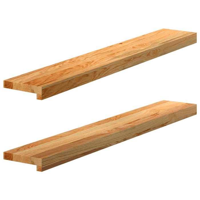 VidaXL Appuis de fenêtre 2 pcs marron clair bois de chêne massif 4009128