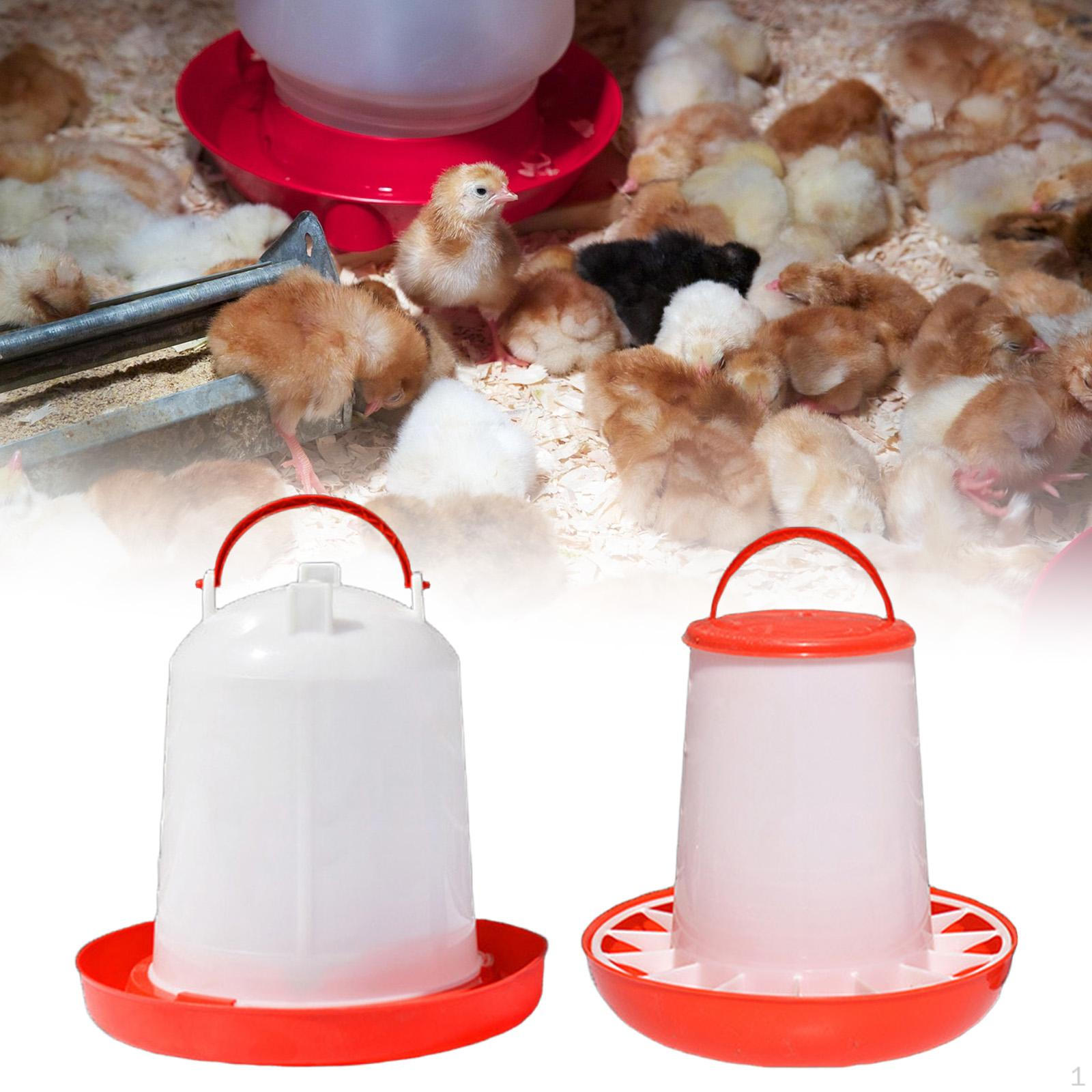 

Набор кормушки и поилки для кур, автоматический диспенсер для воды и корма, без отходов, с ручкой для переноски 17x15cm 18.5x18cm