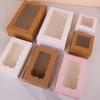 5/10pcs with Window Cake Boxes Pastries Bakery Cupcakes Boxes  For Thanksgiving Christmas Weddings