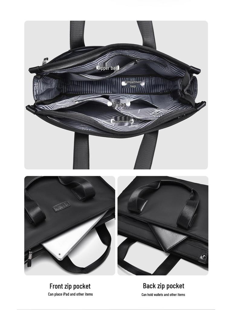 Satchi Kangaroo Men's Large Oxford Shoulder Bag - Versatile Business Briefcase & Laptop Carrier