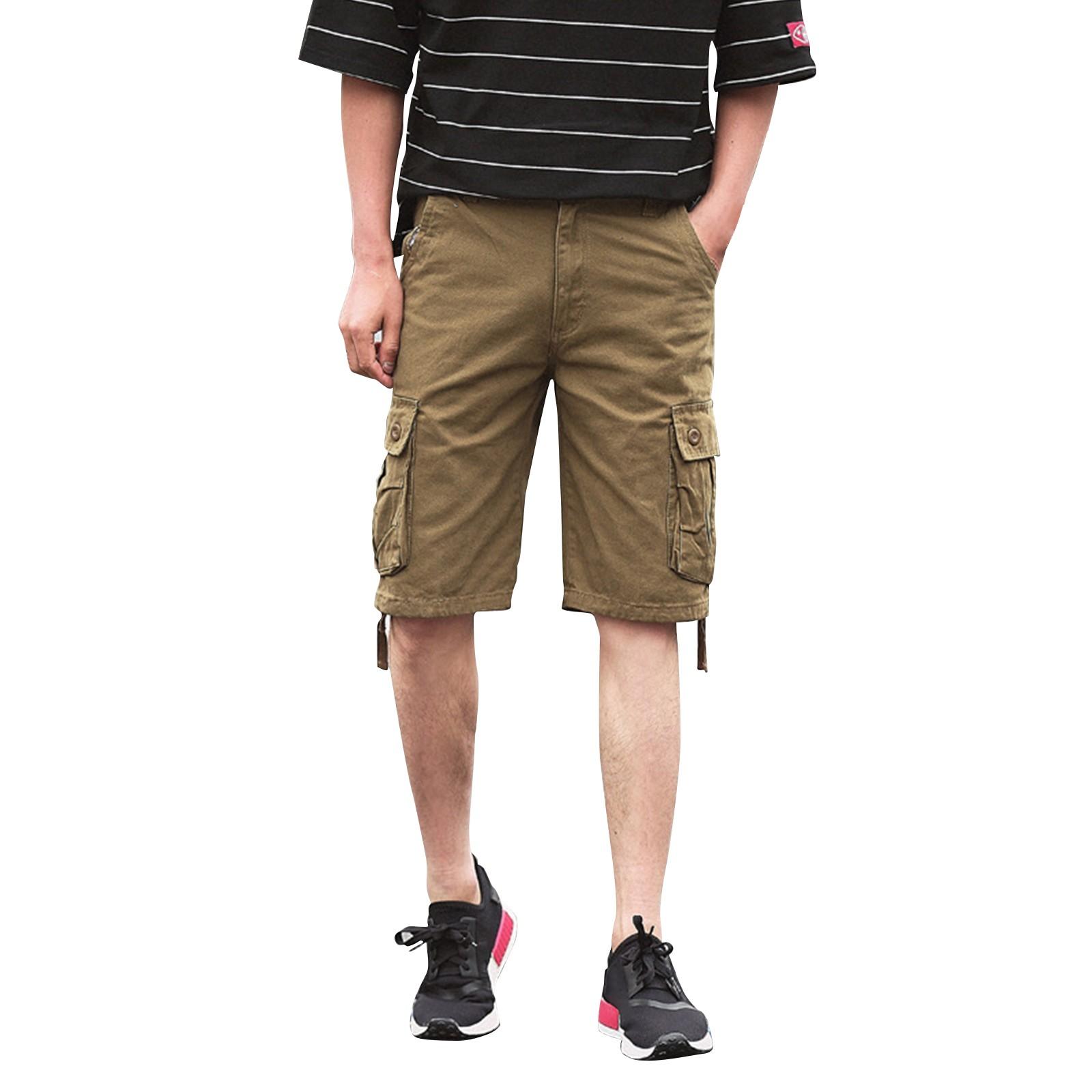 

Летние шорты-карго. Three-quarter Length Pants For Men. Solid Color Casual Trendy Pants 38