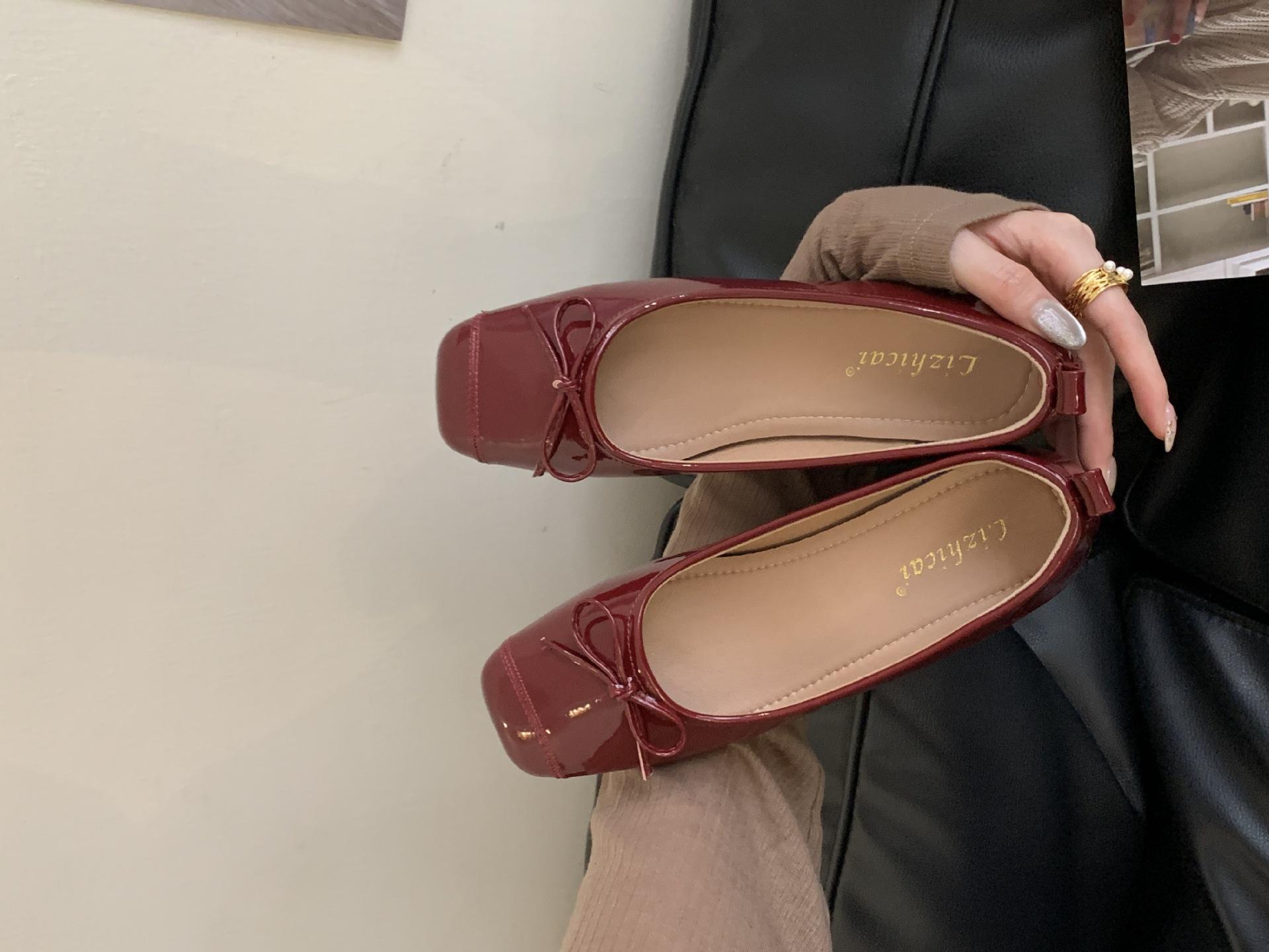 Women s Square Toe Block Heel Spring French Style Pumps - Elegant for Parties & Office 35