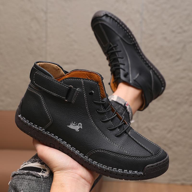 Men's Boots Mid Top for Summer British Style Retro Anti Slip Workwear Shoes Breathable Soft Sole Luxury 2025 Fashion Men's Shoes