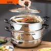 SUPOR 304 Stainless Steel Double-Layer Steamer Pot