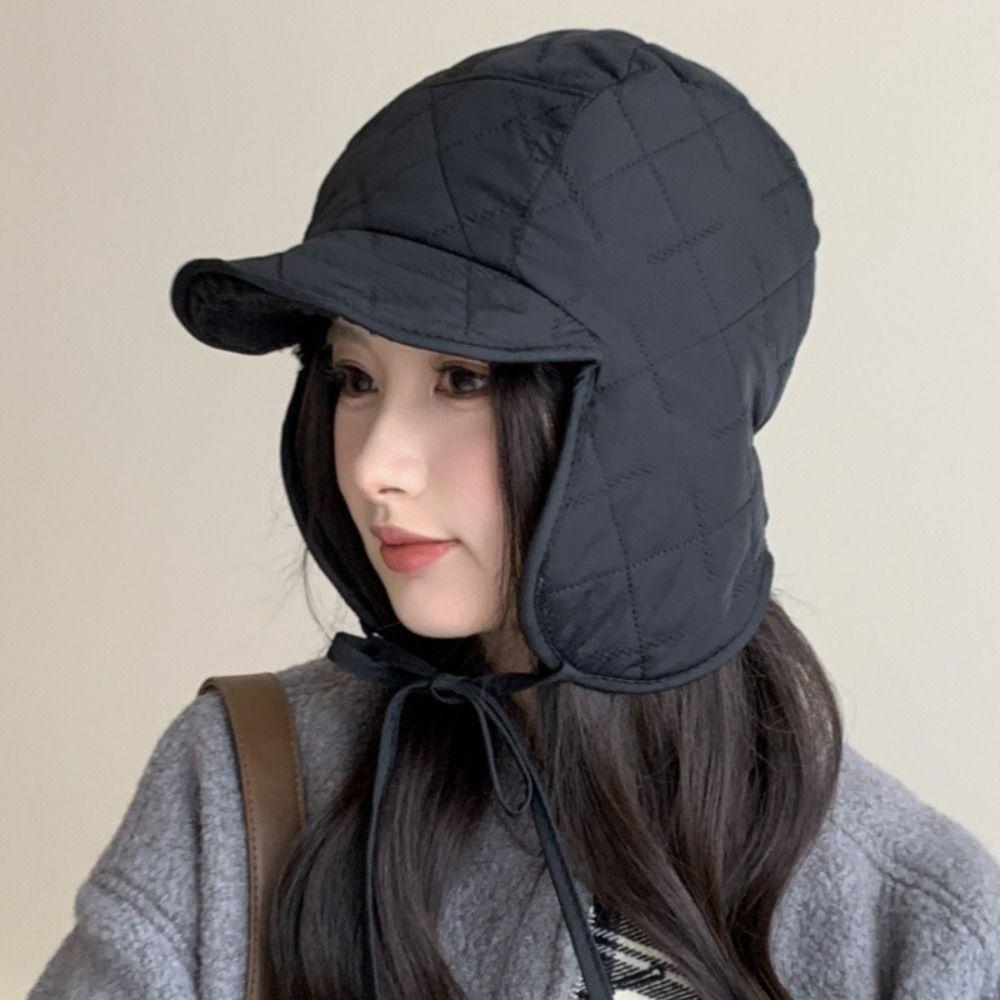 Mit Ohrenklappen Lei Feng Mütze Verdickte Lammwolle Damen Plüschmütze Outdoor Radfahren Kopfbedeckung