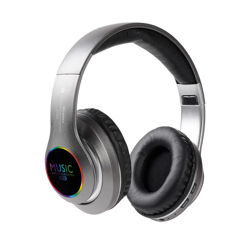 VJ033 LED Wireless Bluetooth 5.0 Sports Headphones - New Head-Mounted Model