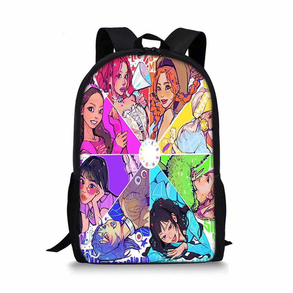 Popular Youthful Kpop Katseye Student School Bags Notebook Backpacks 3D Printed Oxford Waterproof Boys/Girls Travel Bags