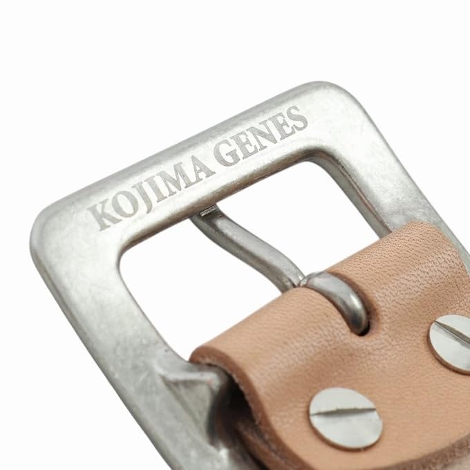 Kojima Jeans Tochigi Thick Leather Cowhide Leather Size RNB-9065 Belt, Vegetable-Tanned (Nubuck, M)