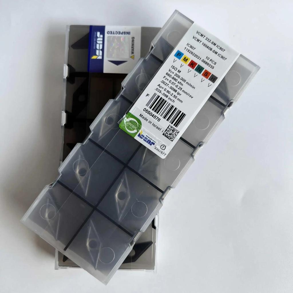 ISCAR / VCMT160408-SM IC907 /Industrial indexable carbide inserts 10 Pcs