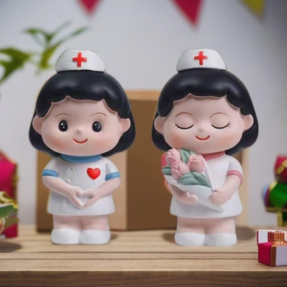 DlY Doctor Garage Kit Resin Doctor Nurse Model Statue Exquisite Doctor Nurse Figurine  Home Decor