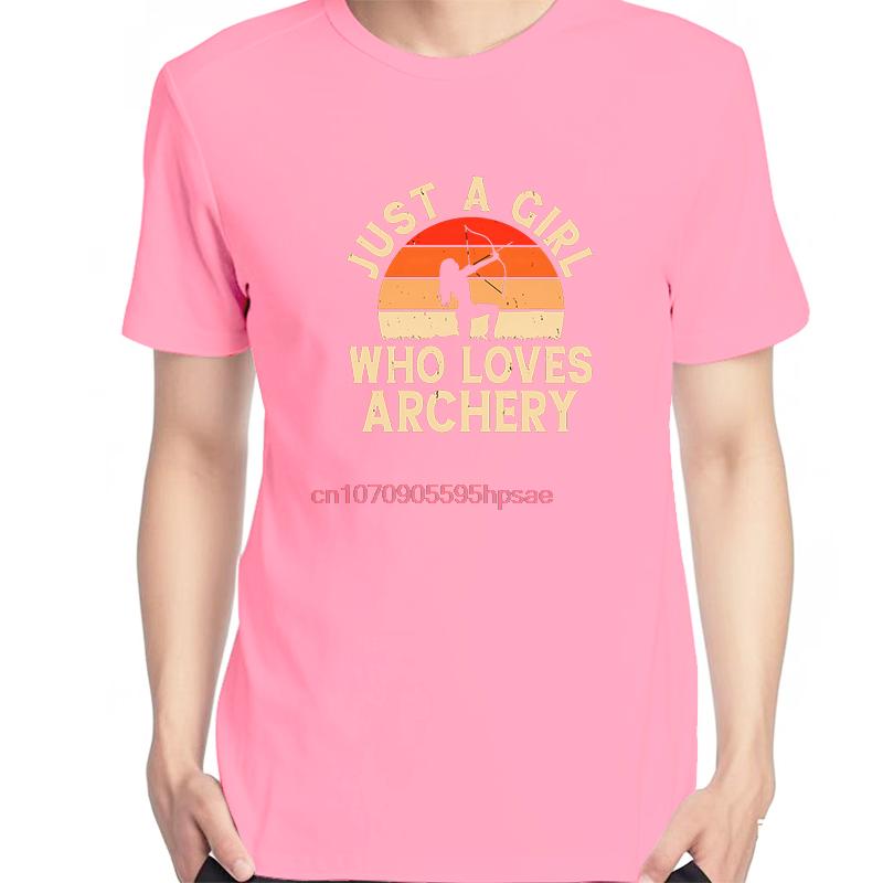 Vintage Archery Fashion Graphic T Shirts Jusa A Girl Who Loves Archery Funny Summer Short Sleeve Tshirts Unisex Print T Shirt