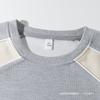 Herren Sweatshirt mit Farbblock und Raglanärmeln - Waffelstrick Pullover mit Rundhalsausschnitt und Kontrast-Paspelierung