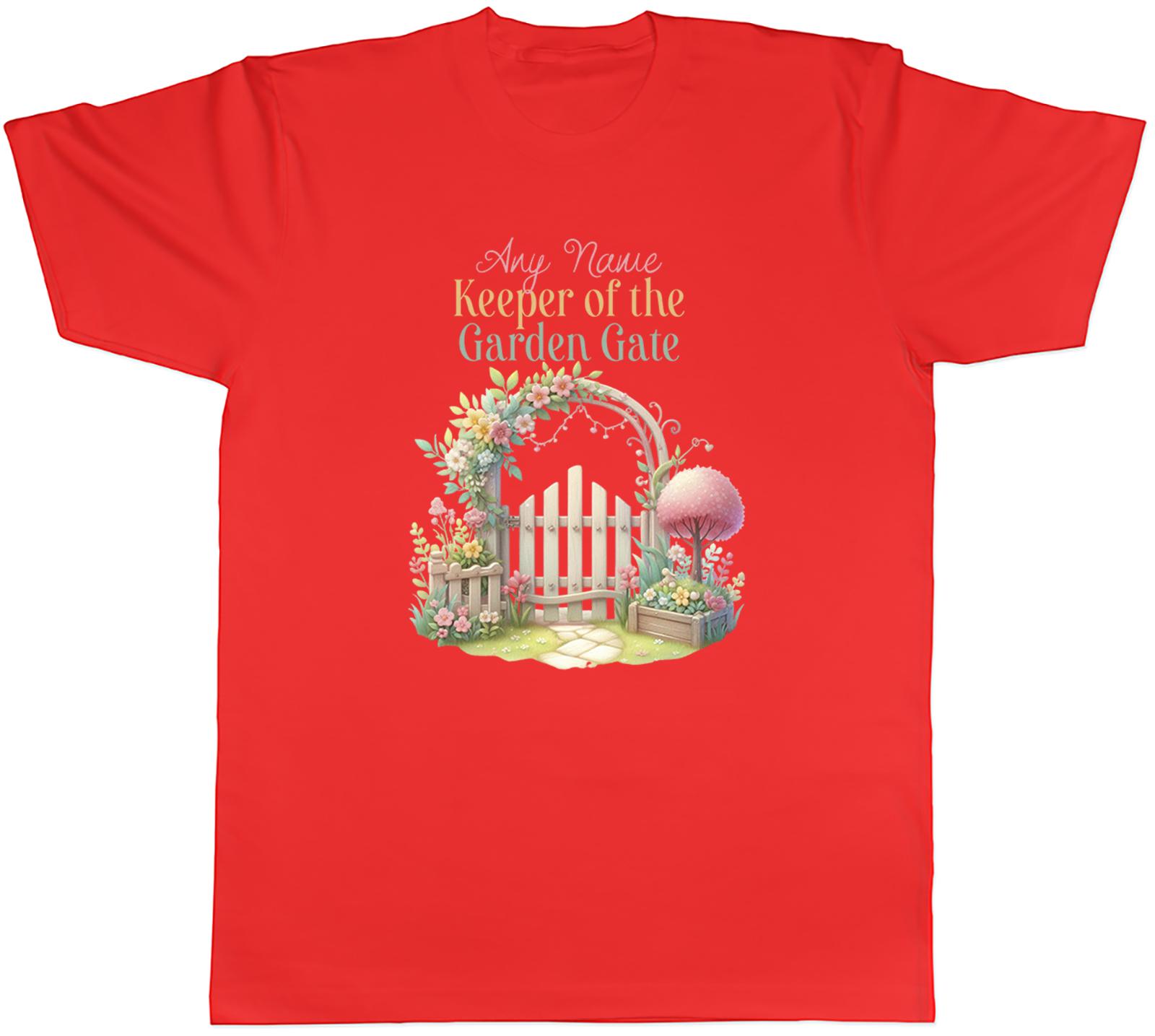 PERSONALISED ANY NAME KEEPER OF THE GARDEN GATE UnisexS TSHIRT TEE GIFT TOP S