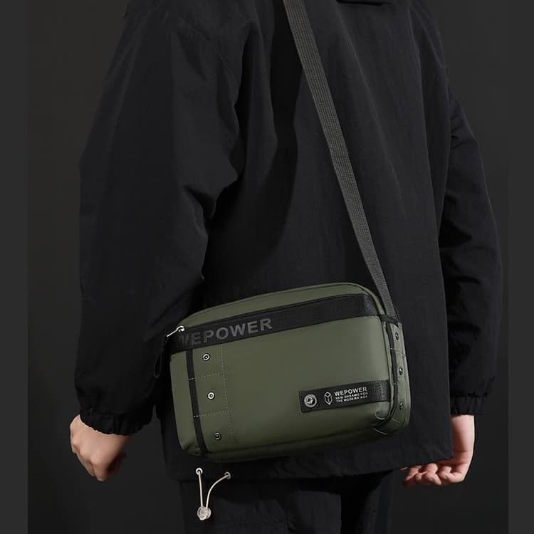 

Workwear style nylon bodyweight bag small square bag армія зелений колір