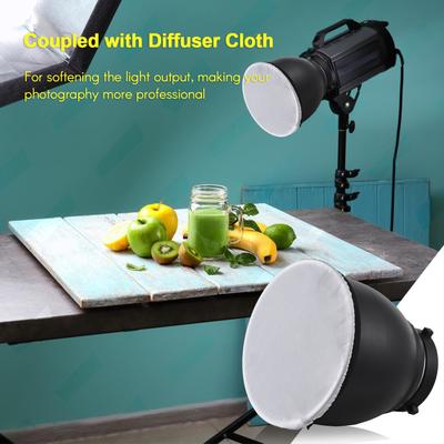7 Inch Bowens Mount Beauty Dish Standar Reflector Diffuser Lamp Shade Dish with 60 Degrees Honeycomb Grid & Diffuser